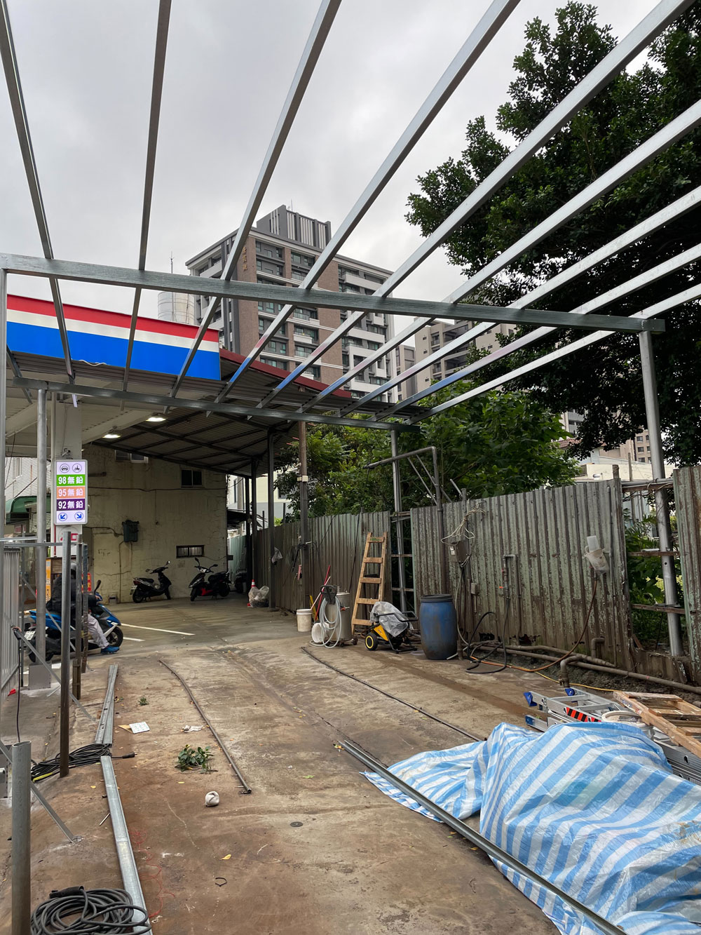 新竹洗車機遮雨棚搭建